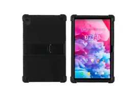 Фирменный силиконовый противоударный чехол-бампер для Teclast T40 Pro/ Teclast T40 Plus с подставкой креативный дизайн черный