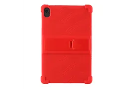 Фирменный силиконовый противоударный чехол-бампер для Teclast T40 Pro/ Teclast T40 Plus с подставкой креативный дизайн красный