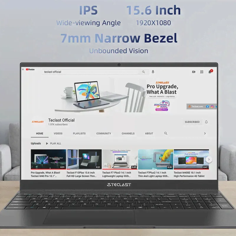 🛍 Ультратонкий ноутбук Teclast F15 Plus 2, 1,65 кг, 15,6 дюйма, 1920x1080, Windows 10, ноутбук Intel Gemini Lake Refresh, 8 ГБ ОЗУ, 256 ГБ SSD