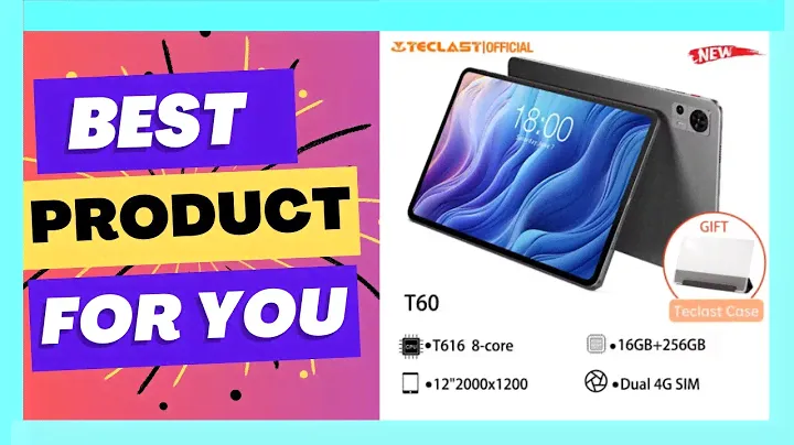 Teclast T60 2024 12" 2K Tablet Android 13 2000x1200 20GB RAM 256GB ROM